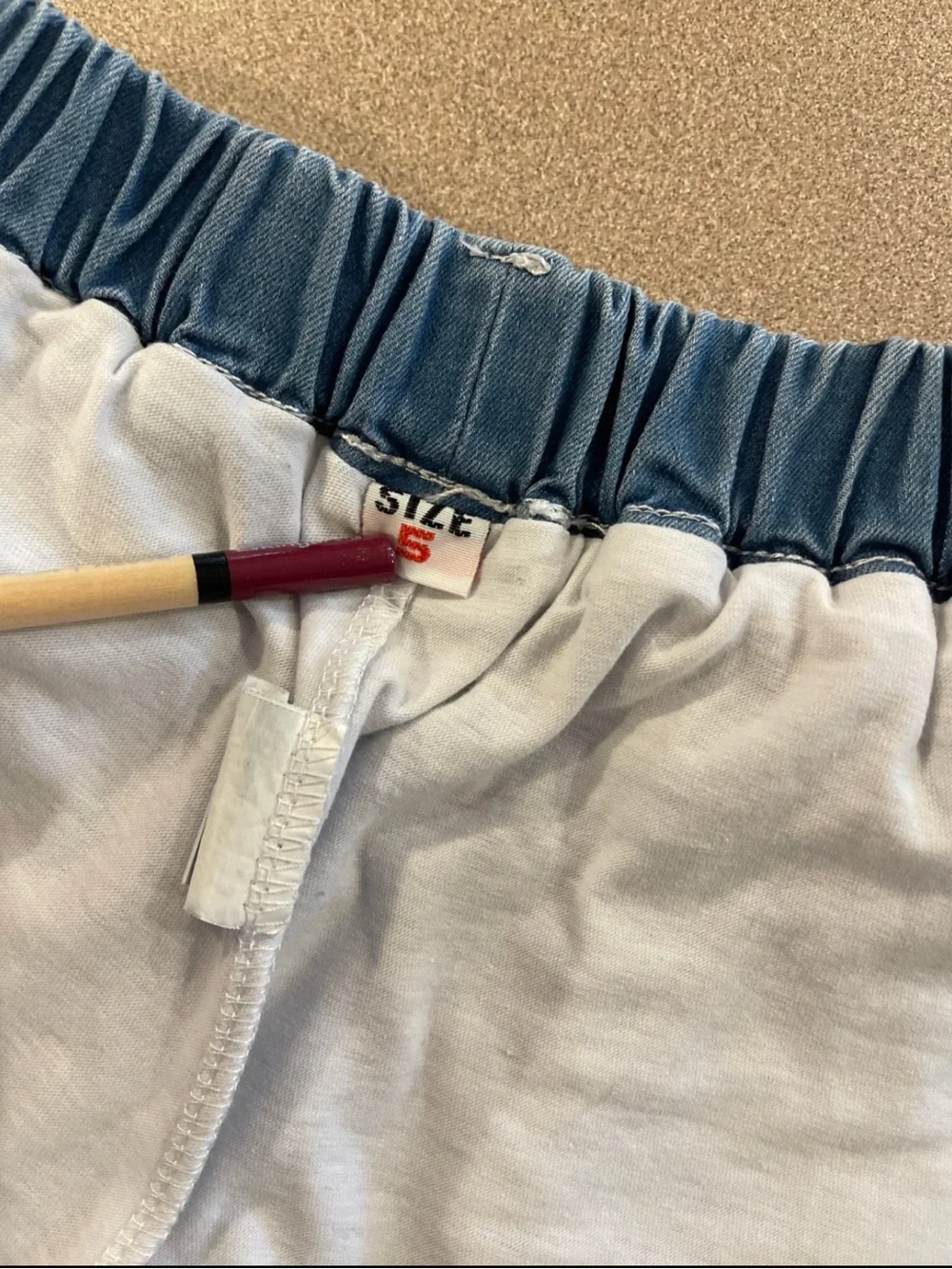 Girls Elastic-Waist Denim Skirt - size 5